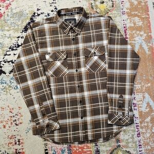 Howitzer Shirt Mens Large Plaid Flannel Military Patriot Grunge Biker Outdoor